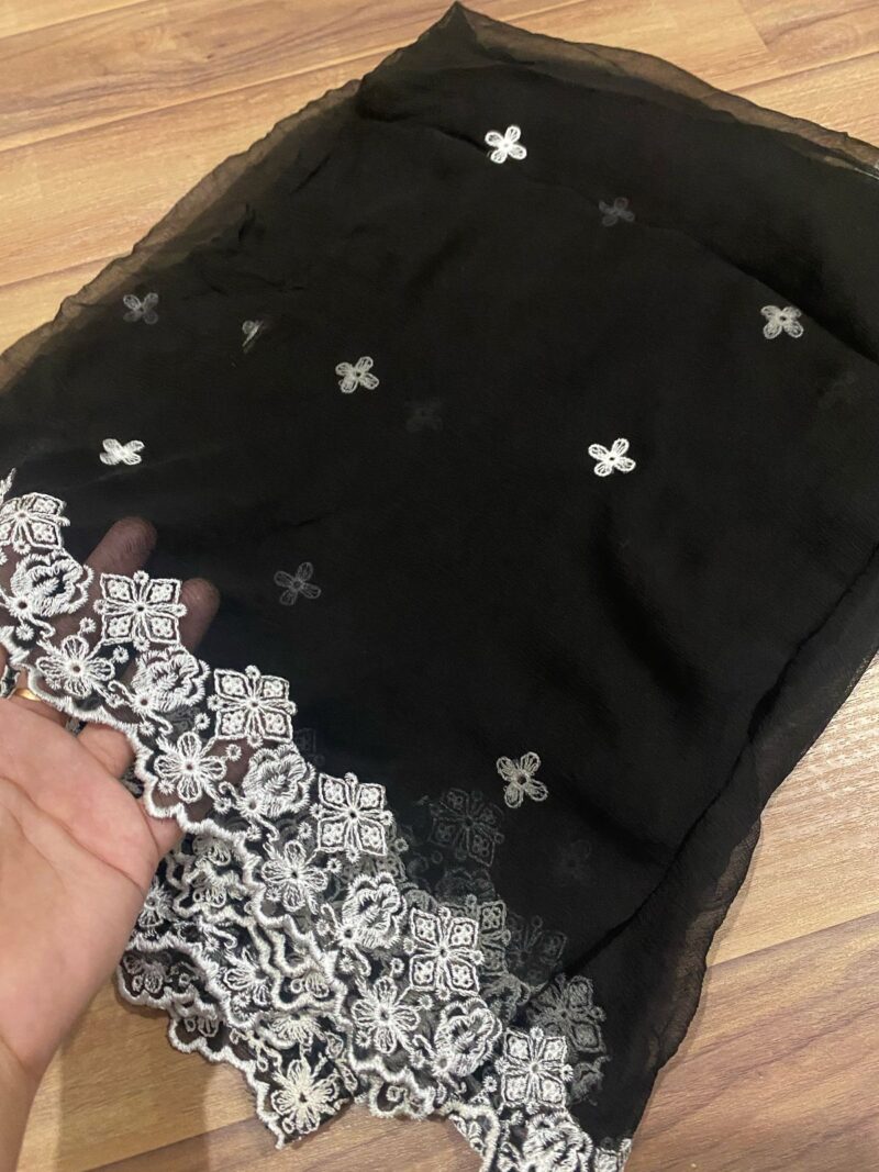 Pure Chiffon Embroidered Dupattas