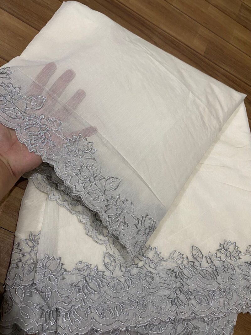Voile lawn embroidered dupatta