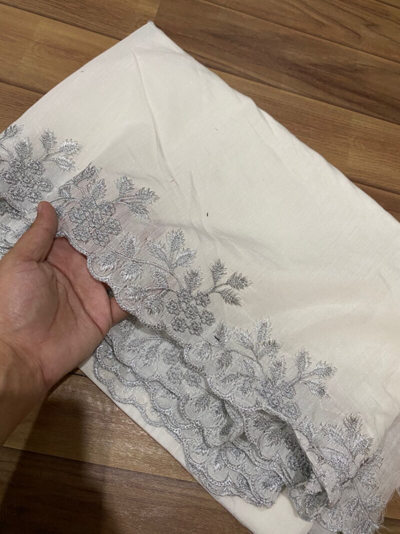 Voile lawn embroidered dupatta