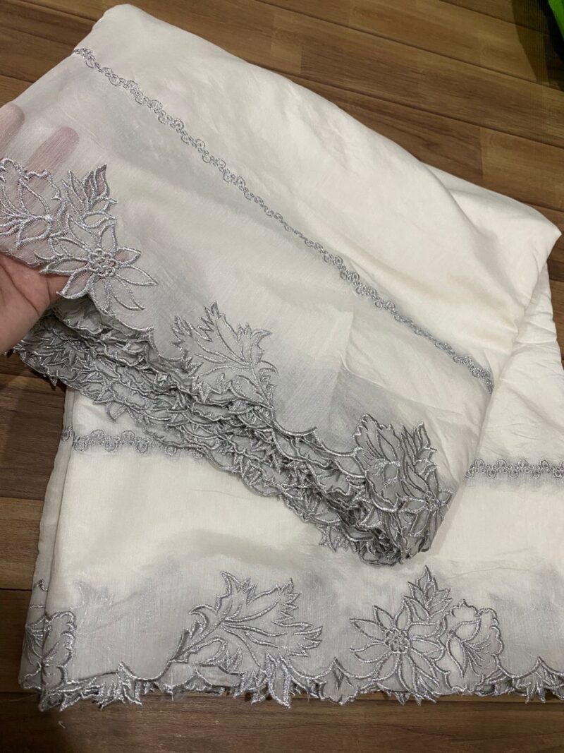Voile lawn embroidered dupatta