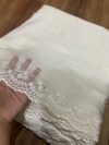 PURE CHIFFON EMBROIDERED STRIPE DUPATTA