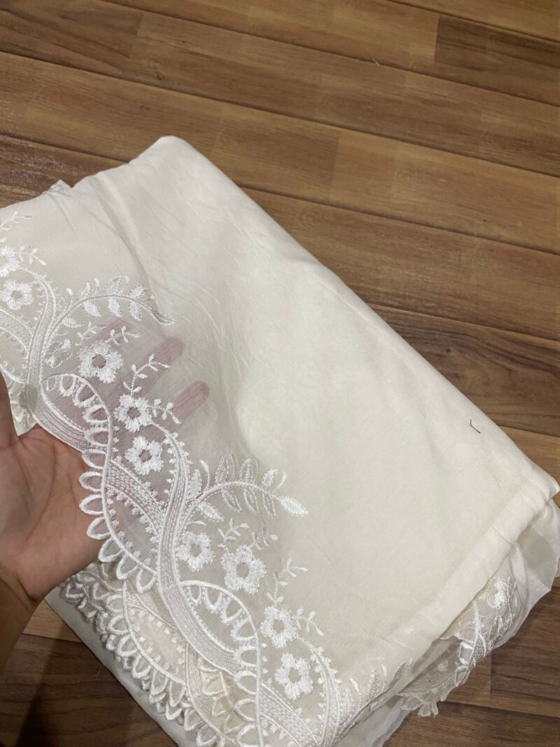 Voile lawn embroidered dupatta