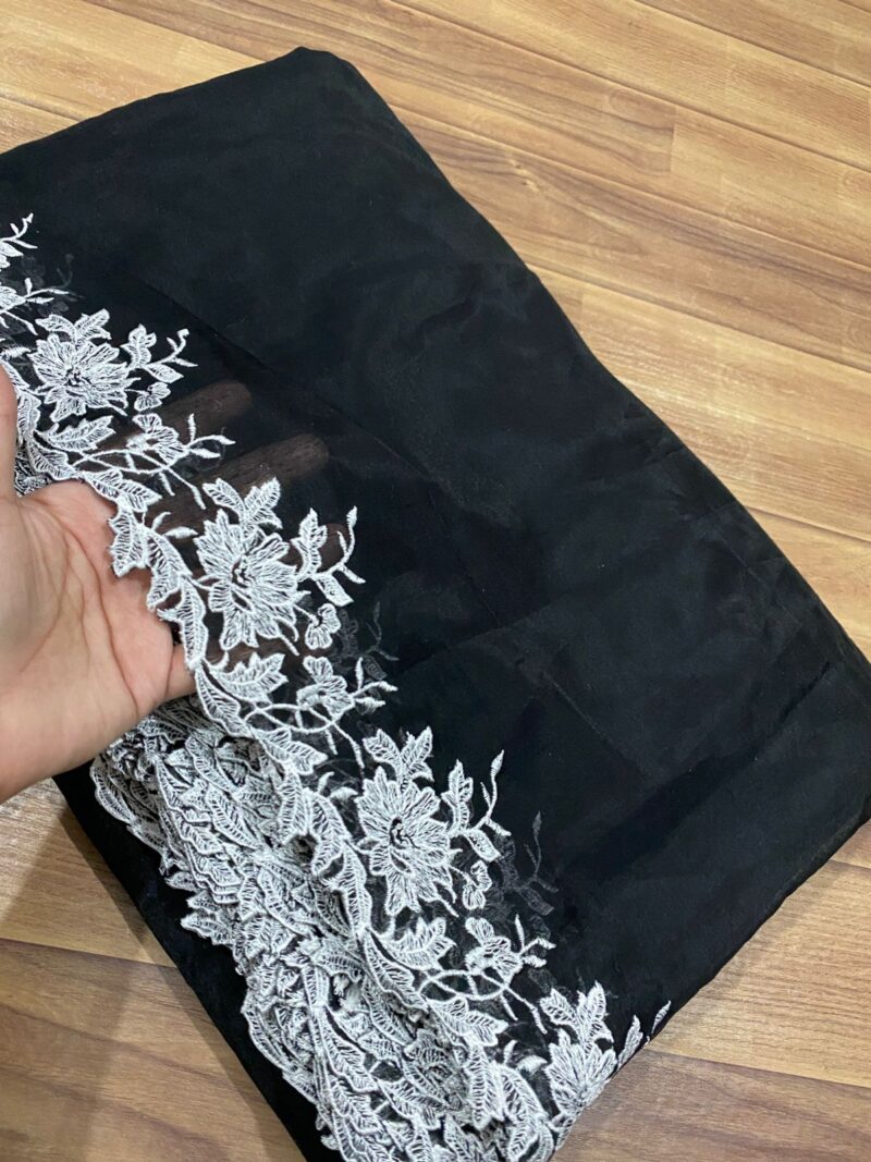 Voile lawn embroidered dupatta