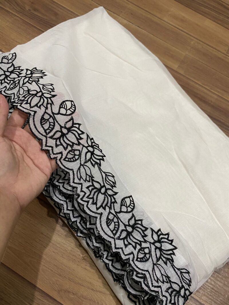 Voile lawn embroidered dupatta