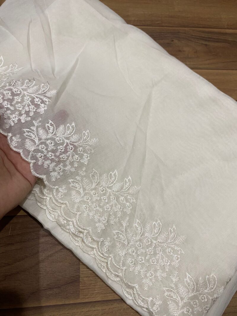 Voile lawn embroidered dupatta