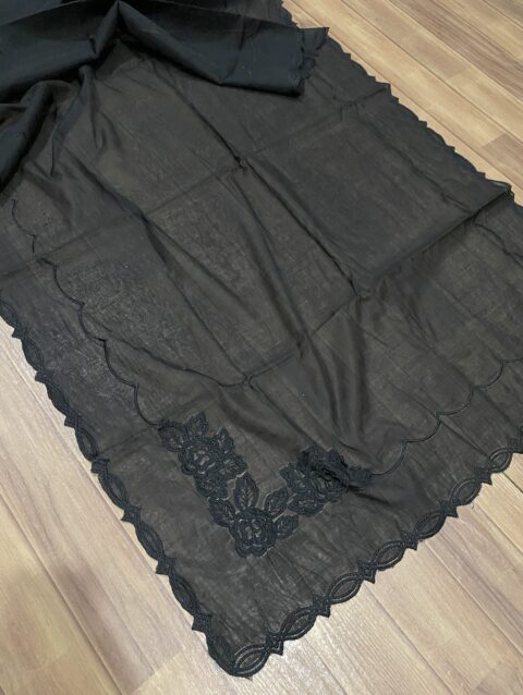 Four side voile lawn dupatta