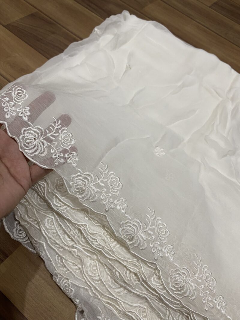 Pure chiffon embroidered dupatta