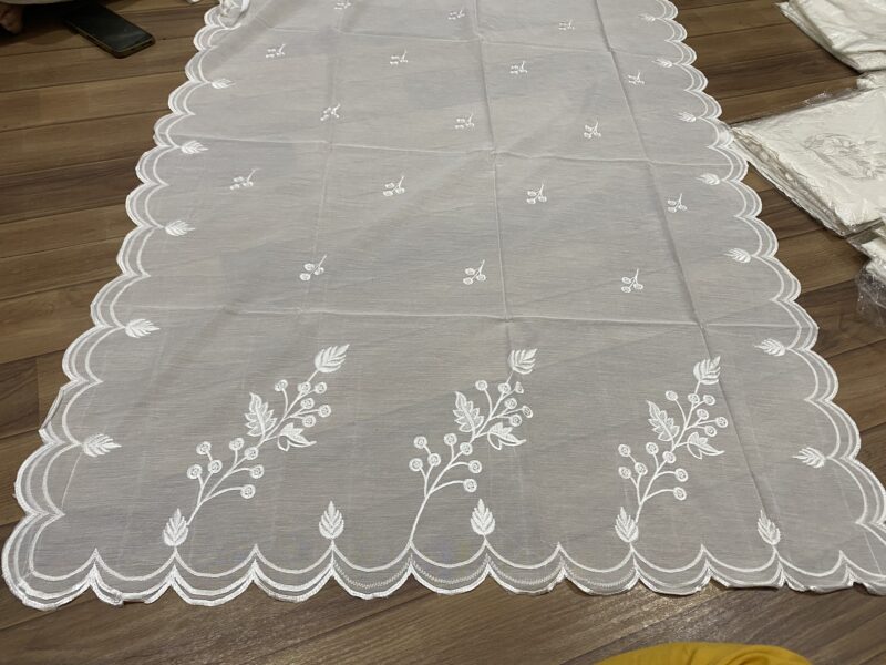 Four side scalloped Voile lawn dupatta