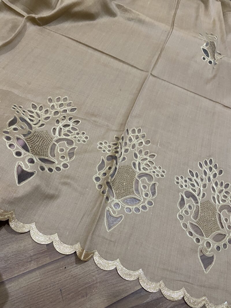 Laser cutwork pashmina shawl
