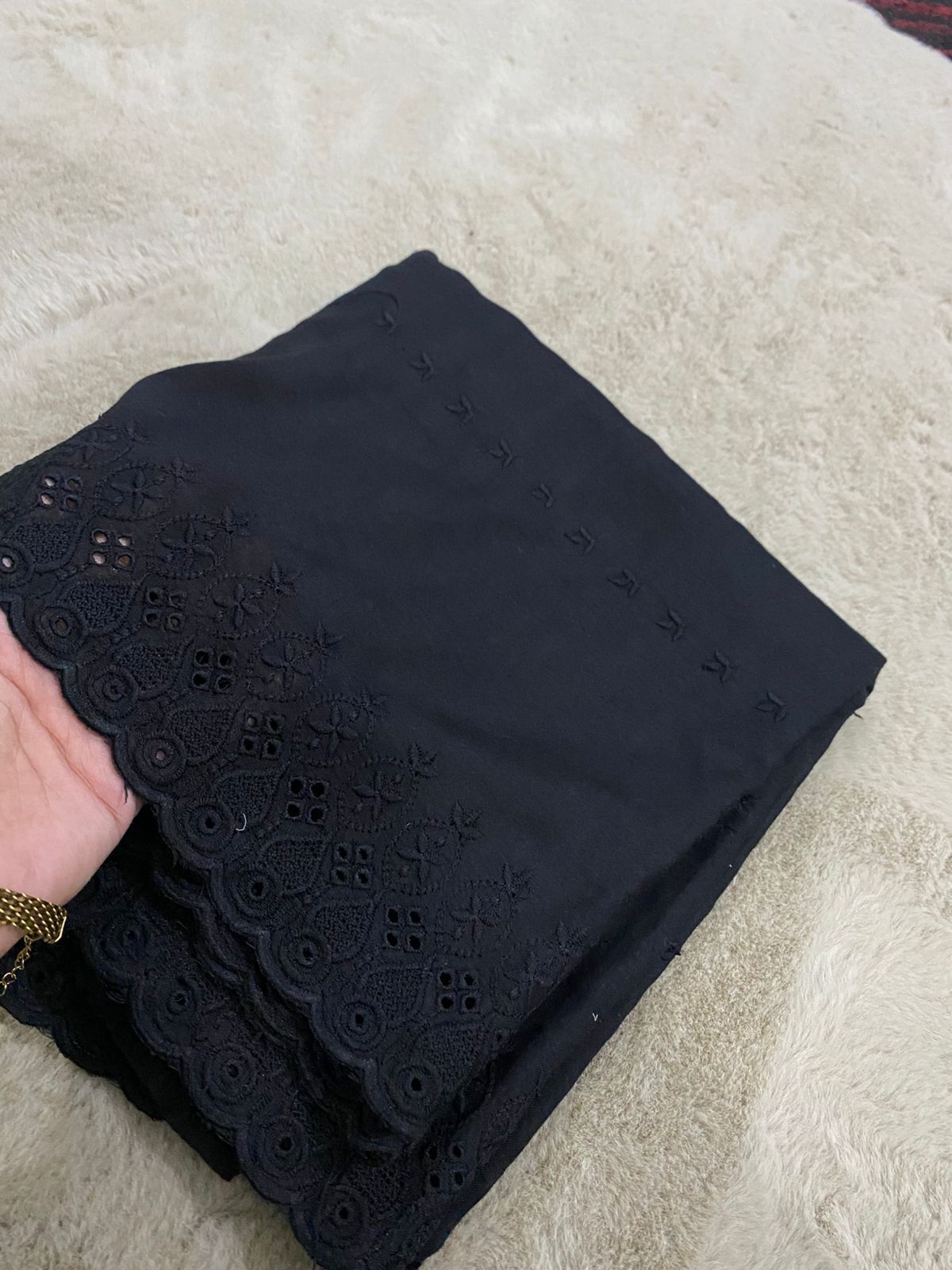 Black Chikankari Lawn Chadar