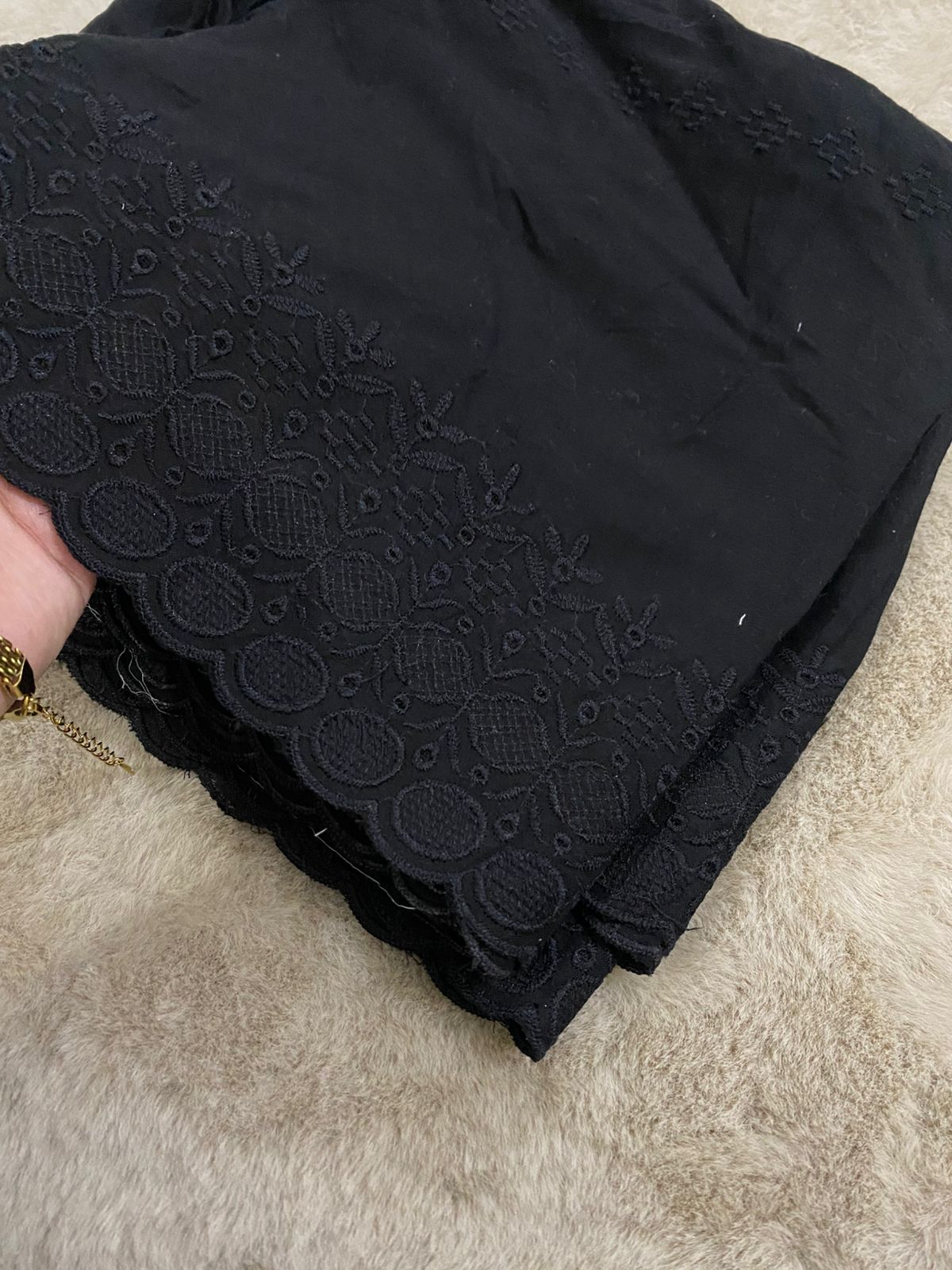 Black Chikankari Lawn Chadar
