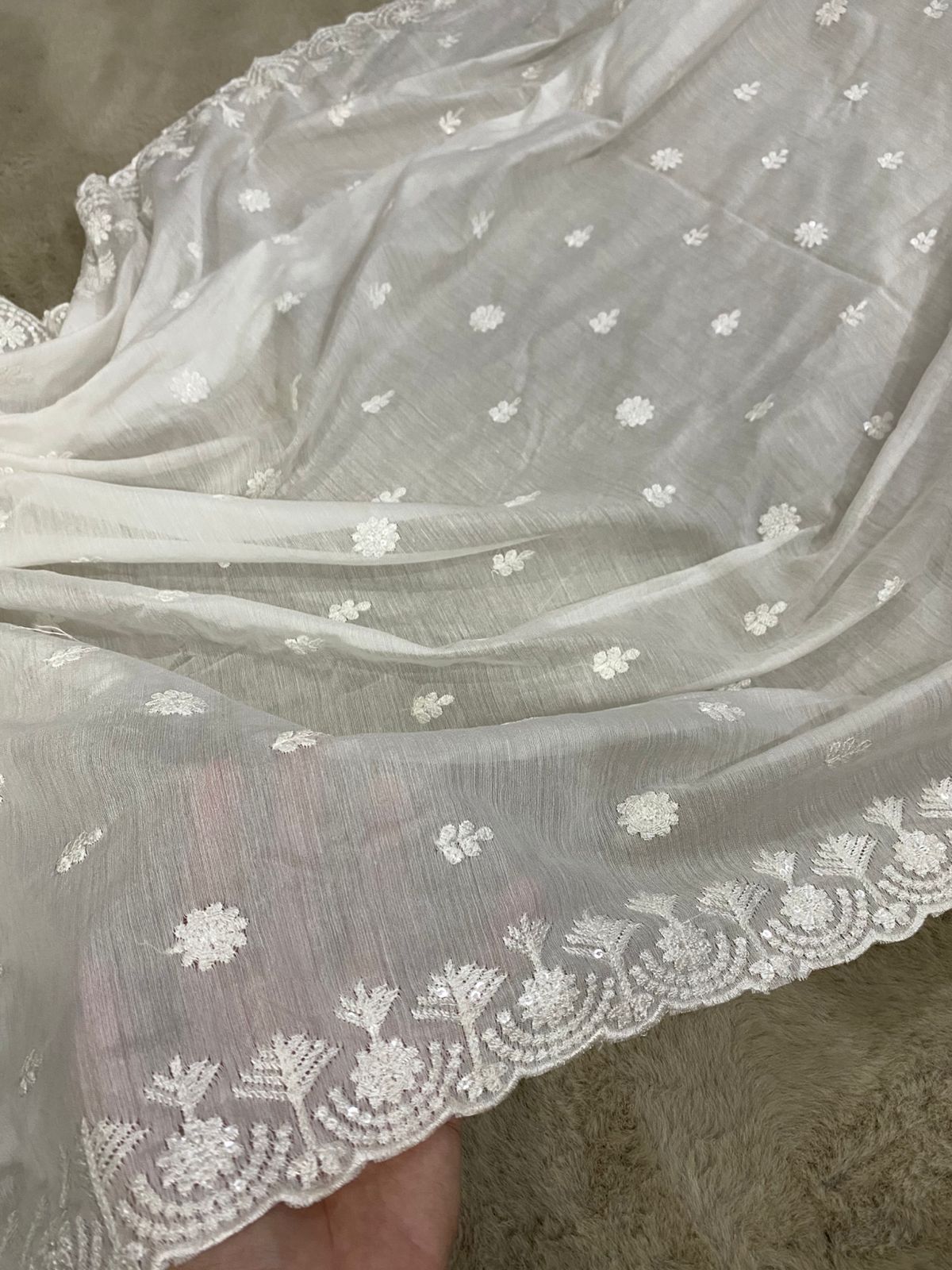 Sequins Work Voile Lawn Dupatta ✨