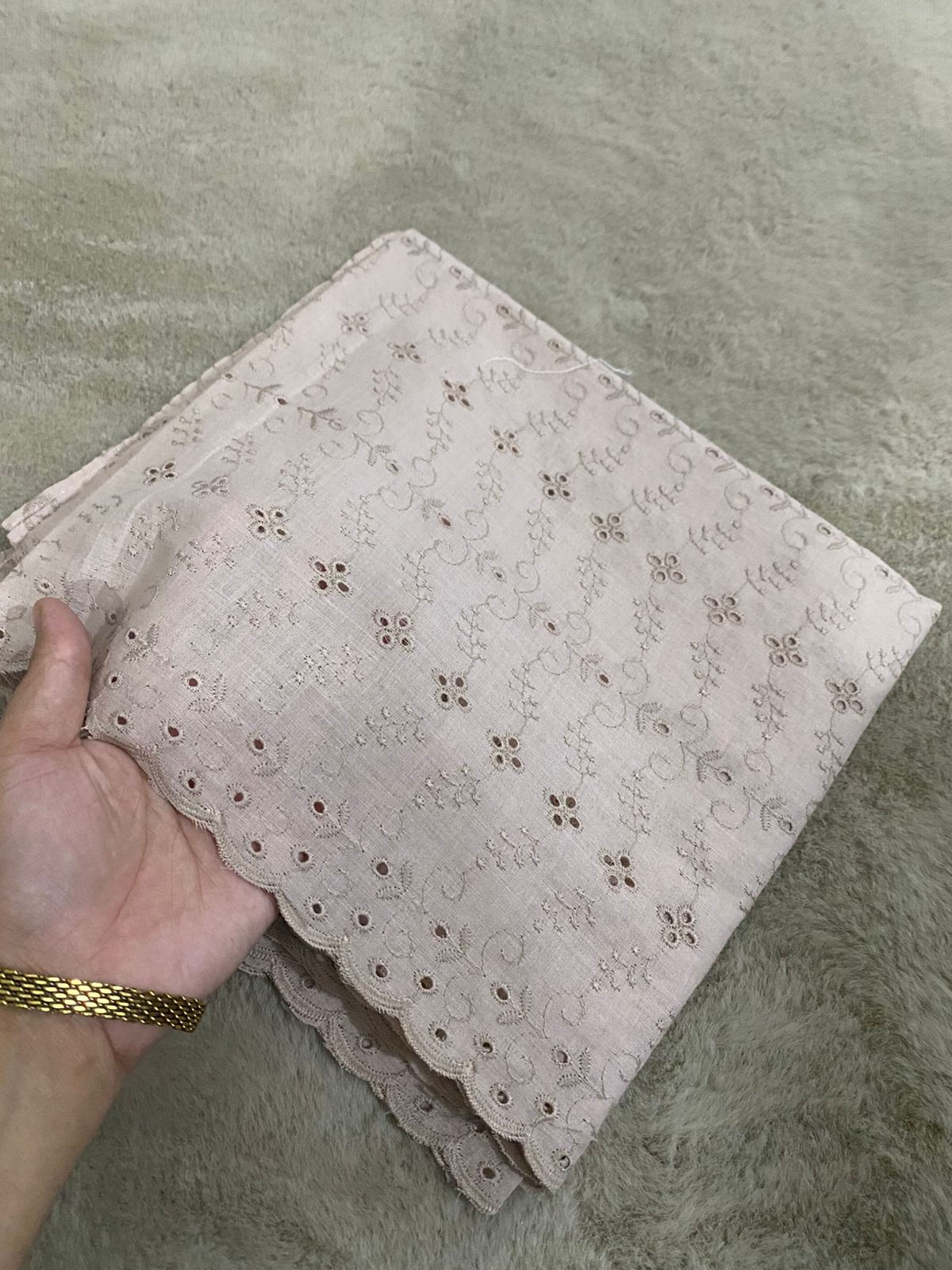 Beige Chikankari Lawn Chadar