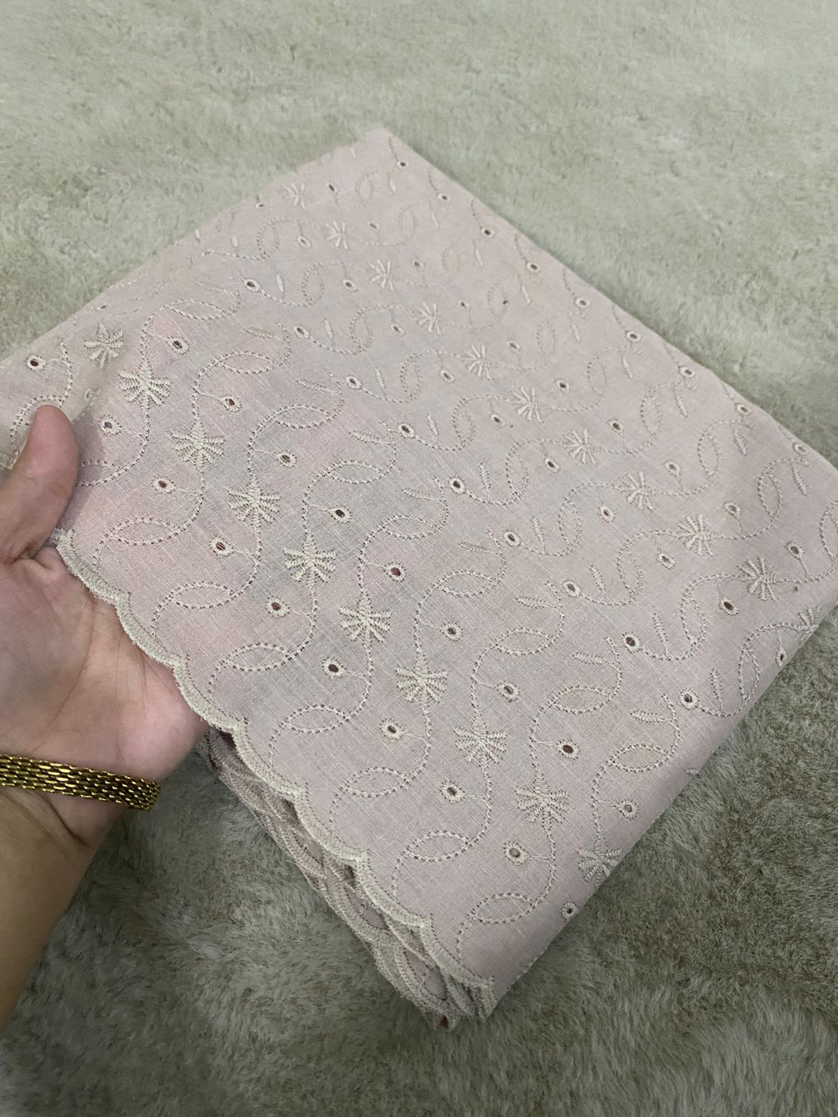 Beige Chikankari Lawn Chadar