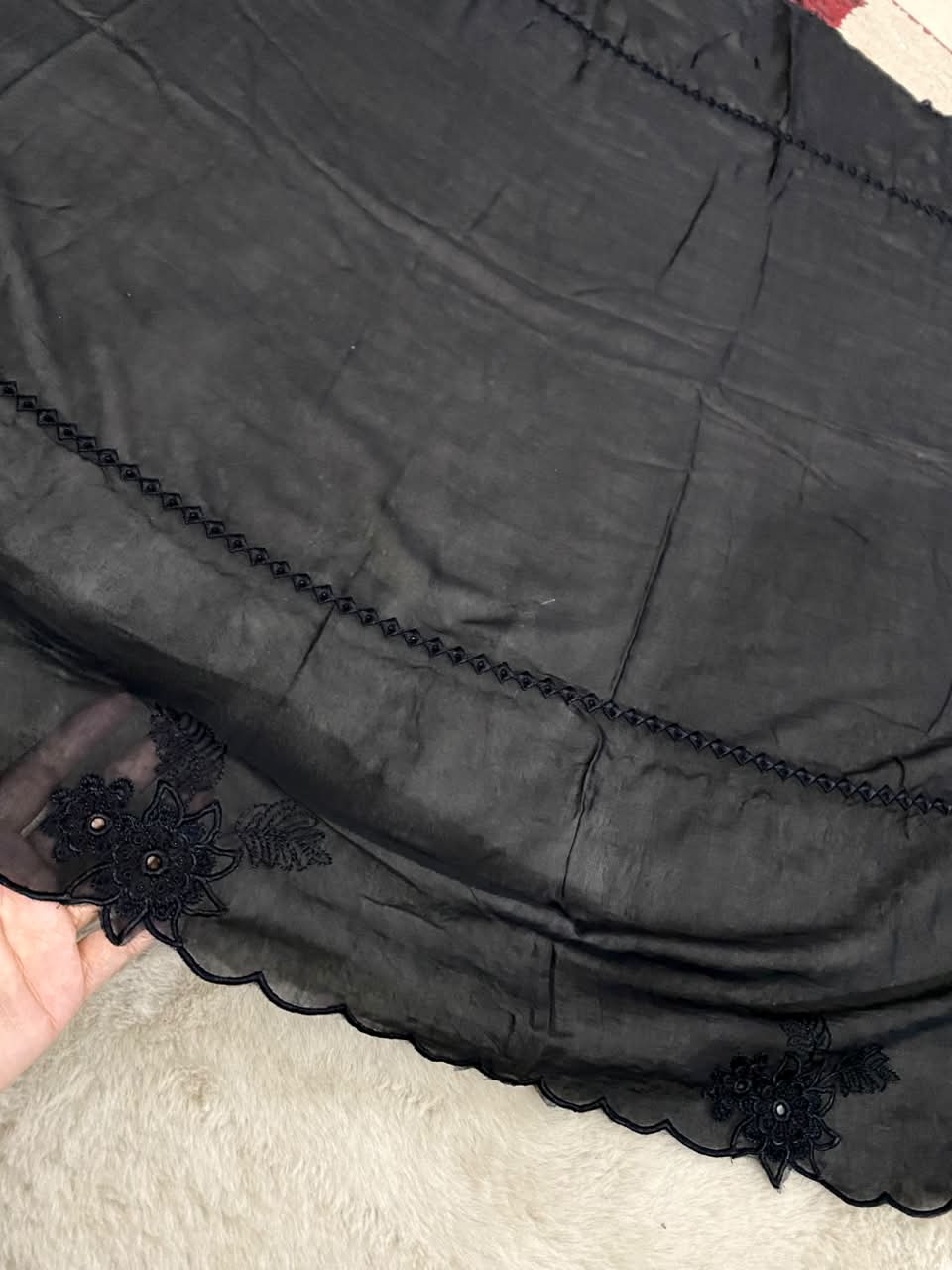 Pure Chiffon Embroidered Dupatta – | 2.75 Yards