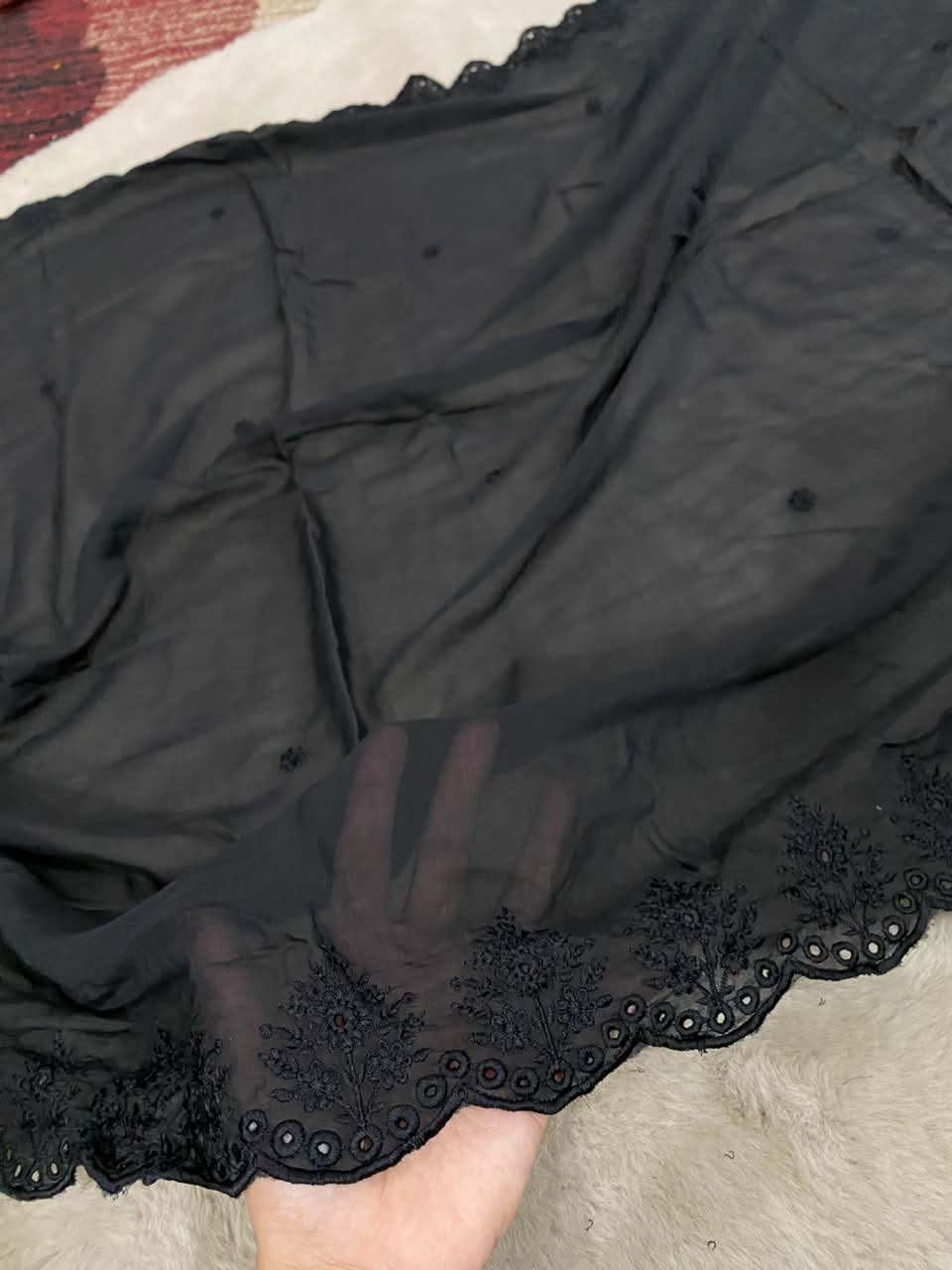 Pure Chiffon Embroidered Dupatta – | 2.75 Yards