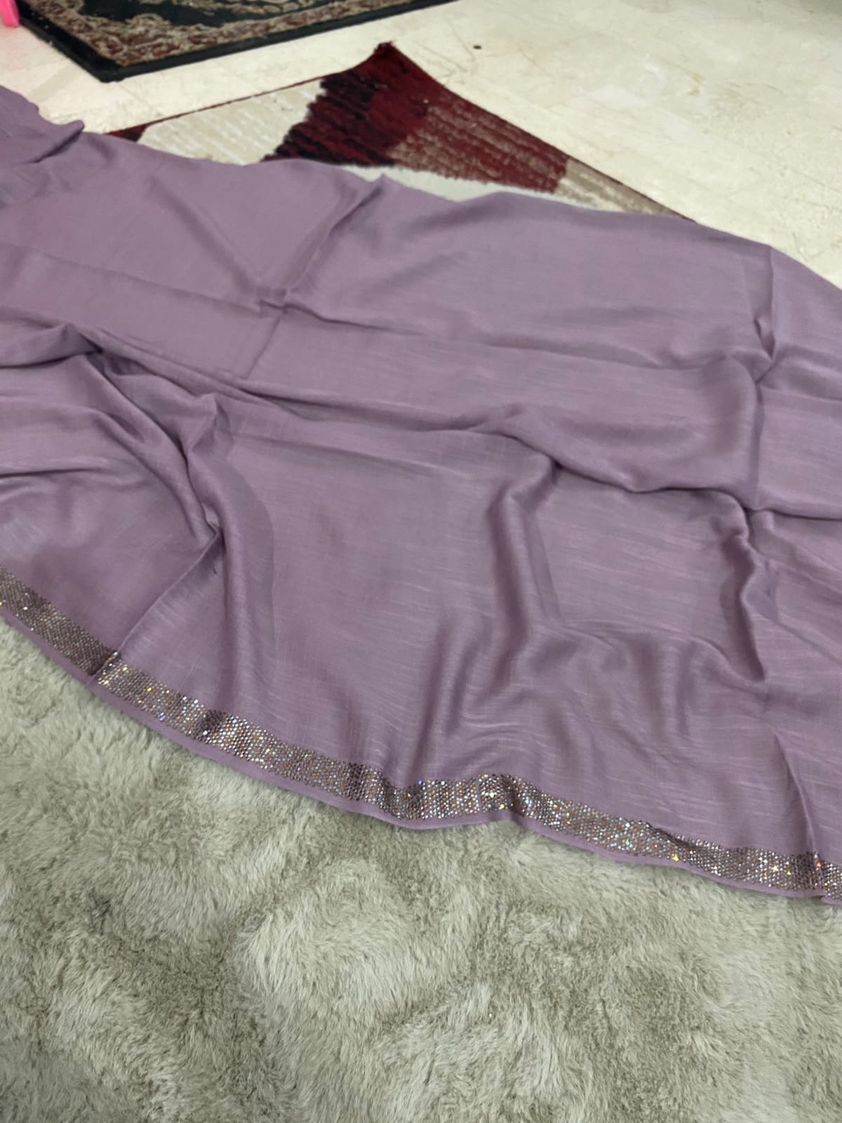 Lumière Collection – Turkish Lawn Stone Head Border Hijab