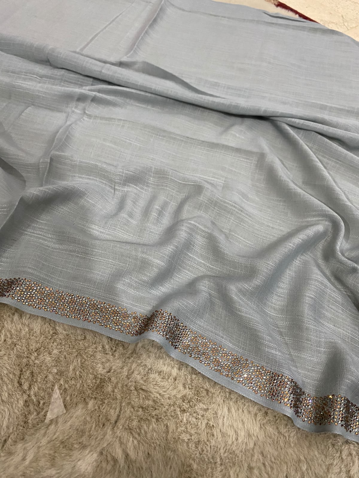 Lumière Collection – Turkish Lawn Stone Head Border Hijab