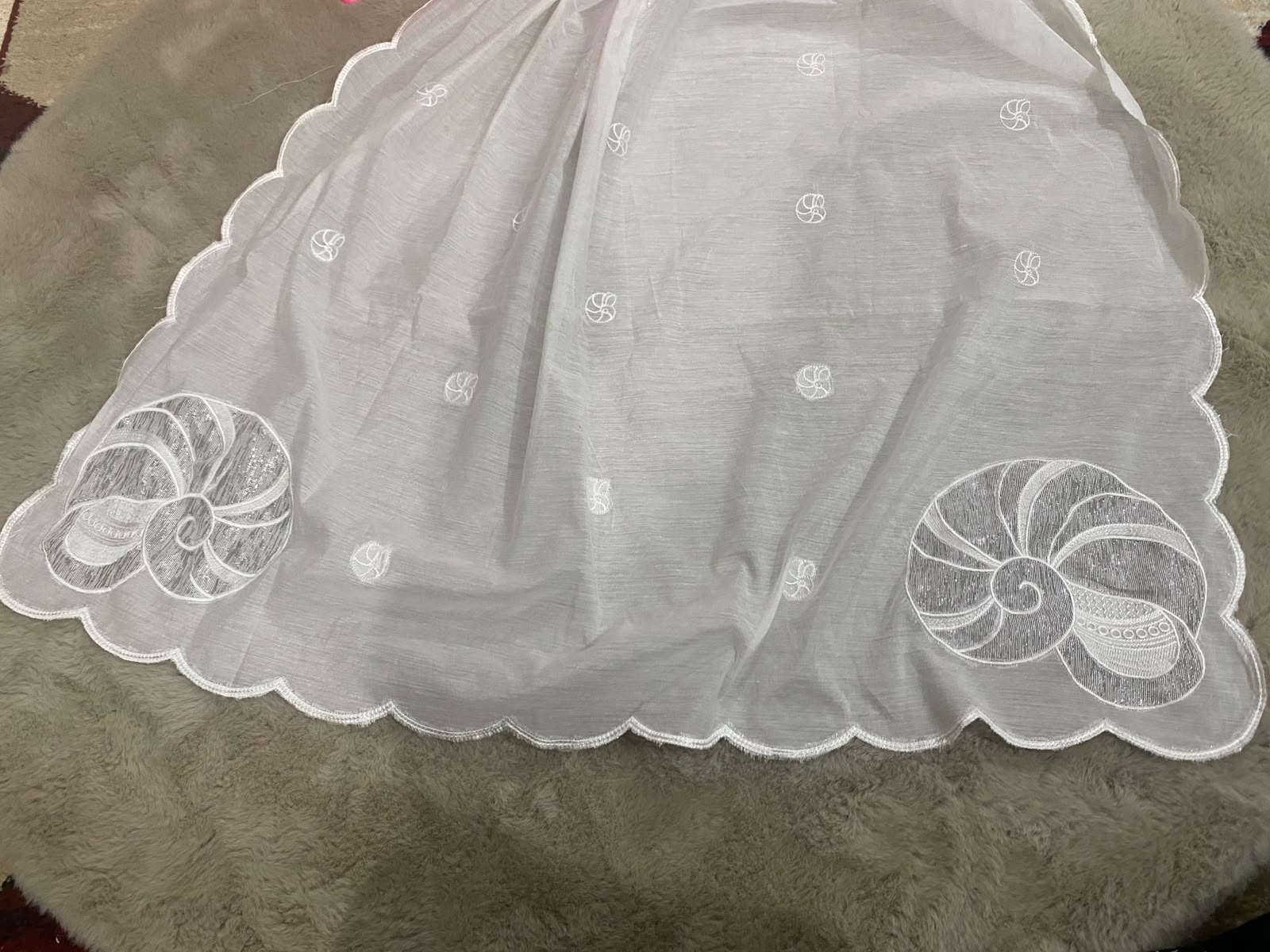 Voile Lawn Appliqué Work Dupatta