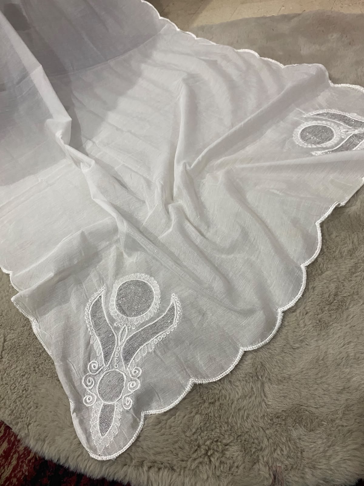Voile Lawn Appliqué Work Dupatta
