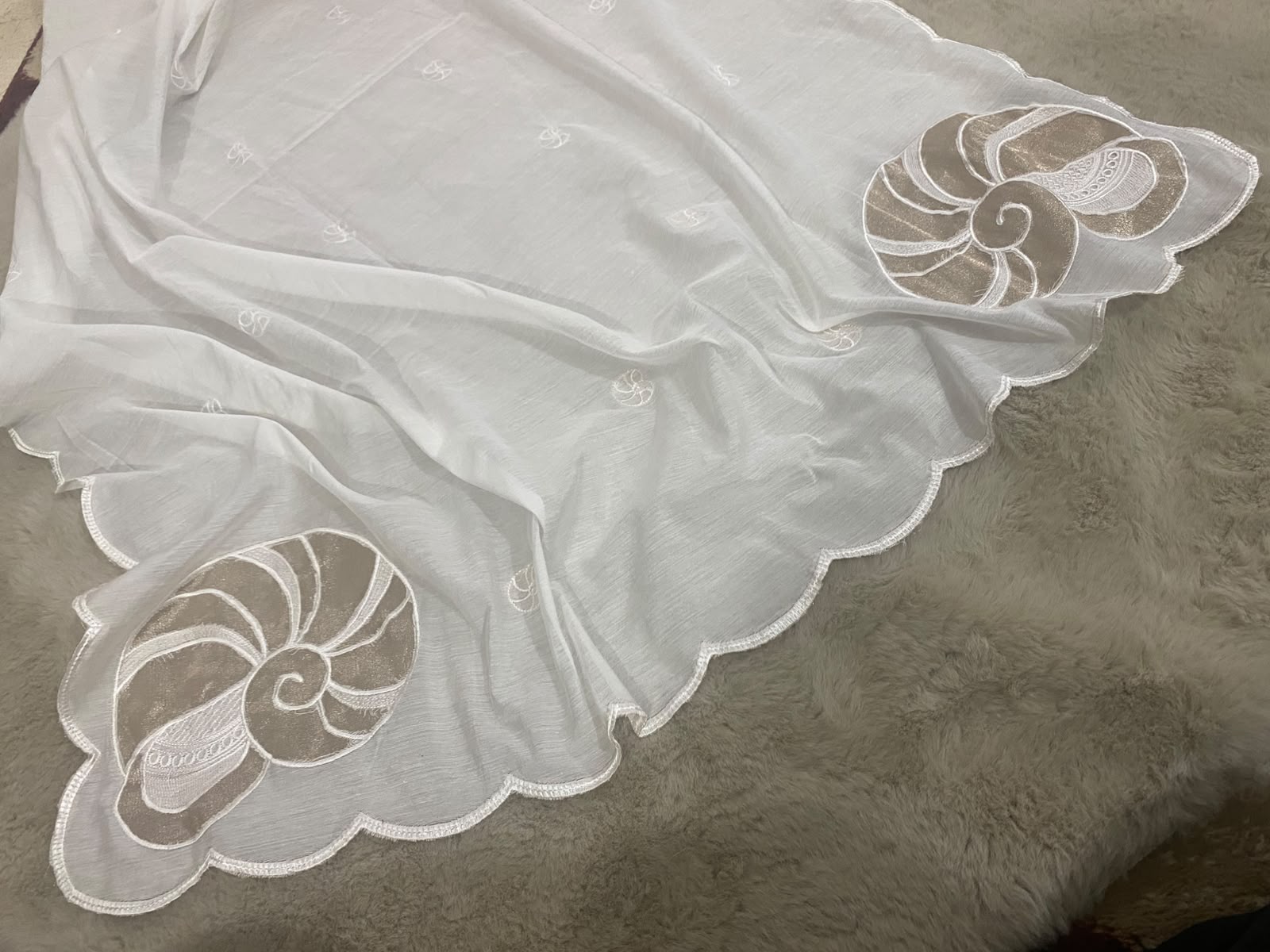 Voile Lawn Appliqué Work Dupatta