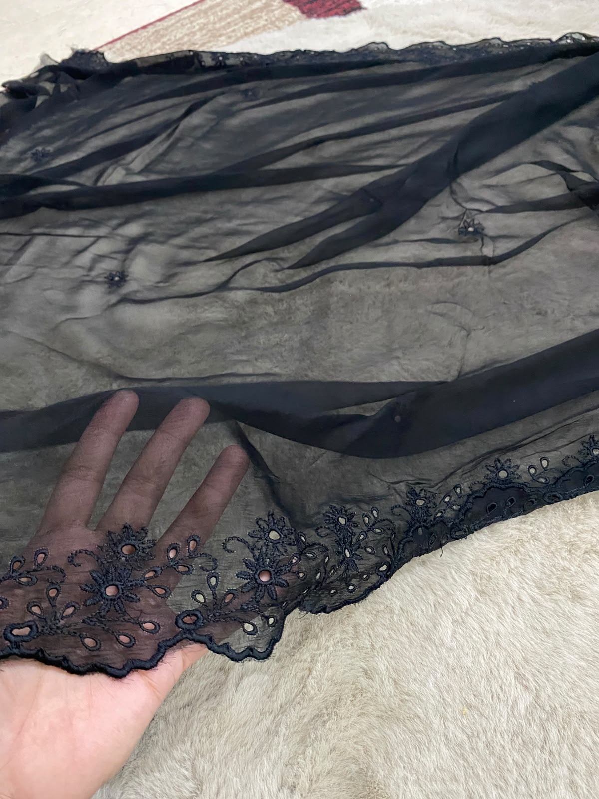 Pure Chiffon Embroidered Dupatta – | 2.75 Yards