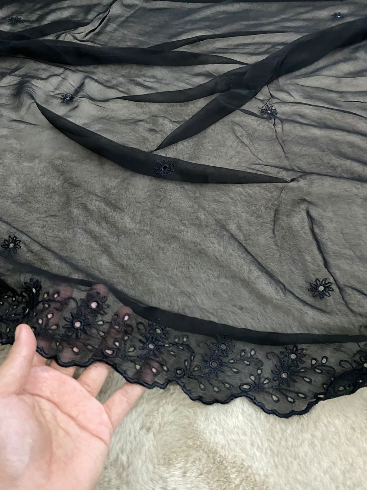 Pure Chiffon Embroidered Dupatta – | 2.75 Yards