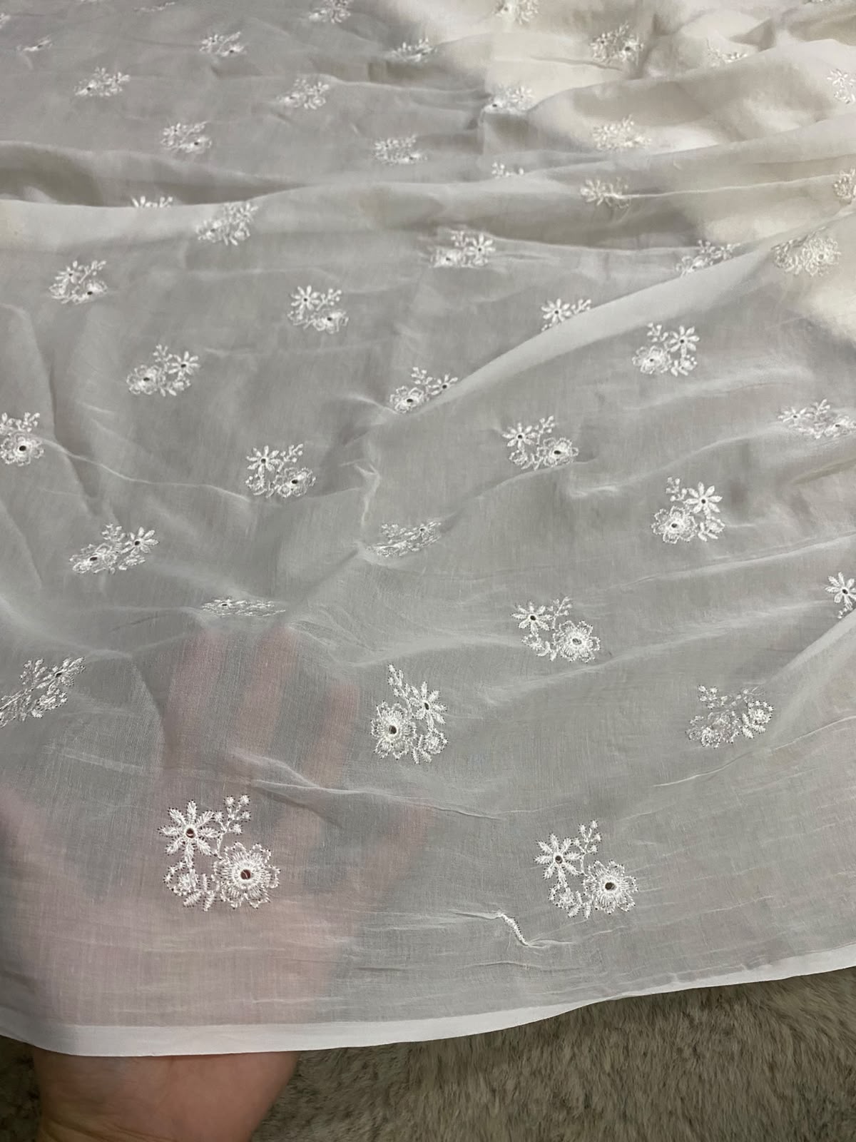 Premium Lawn Chikankari Buti Dupatta Fabric ✨
