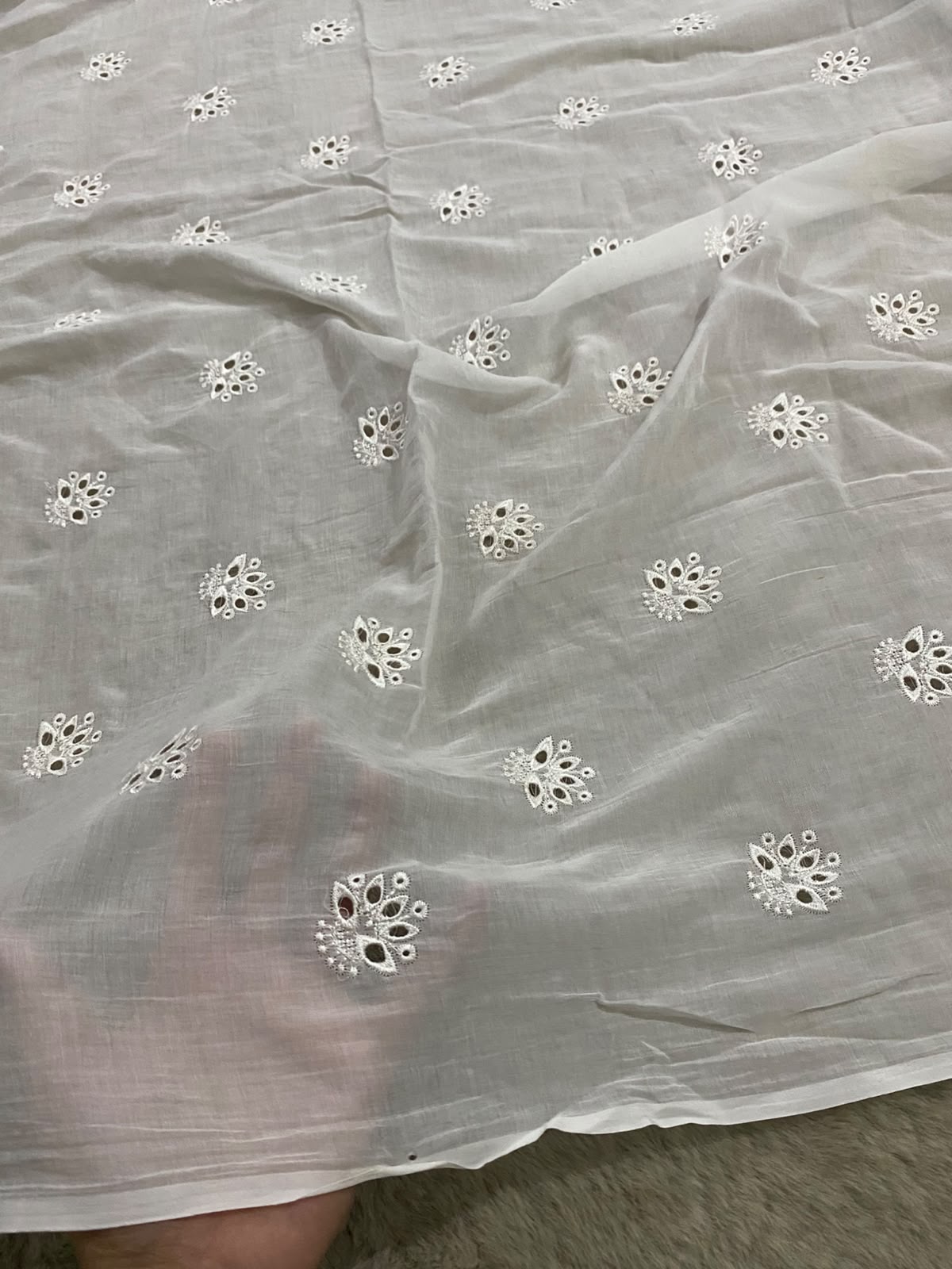 Premium Lawn Chikankari Buti Dupatta Fabric ✨
