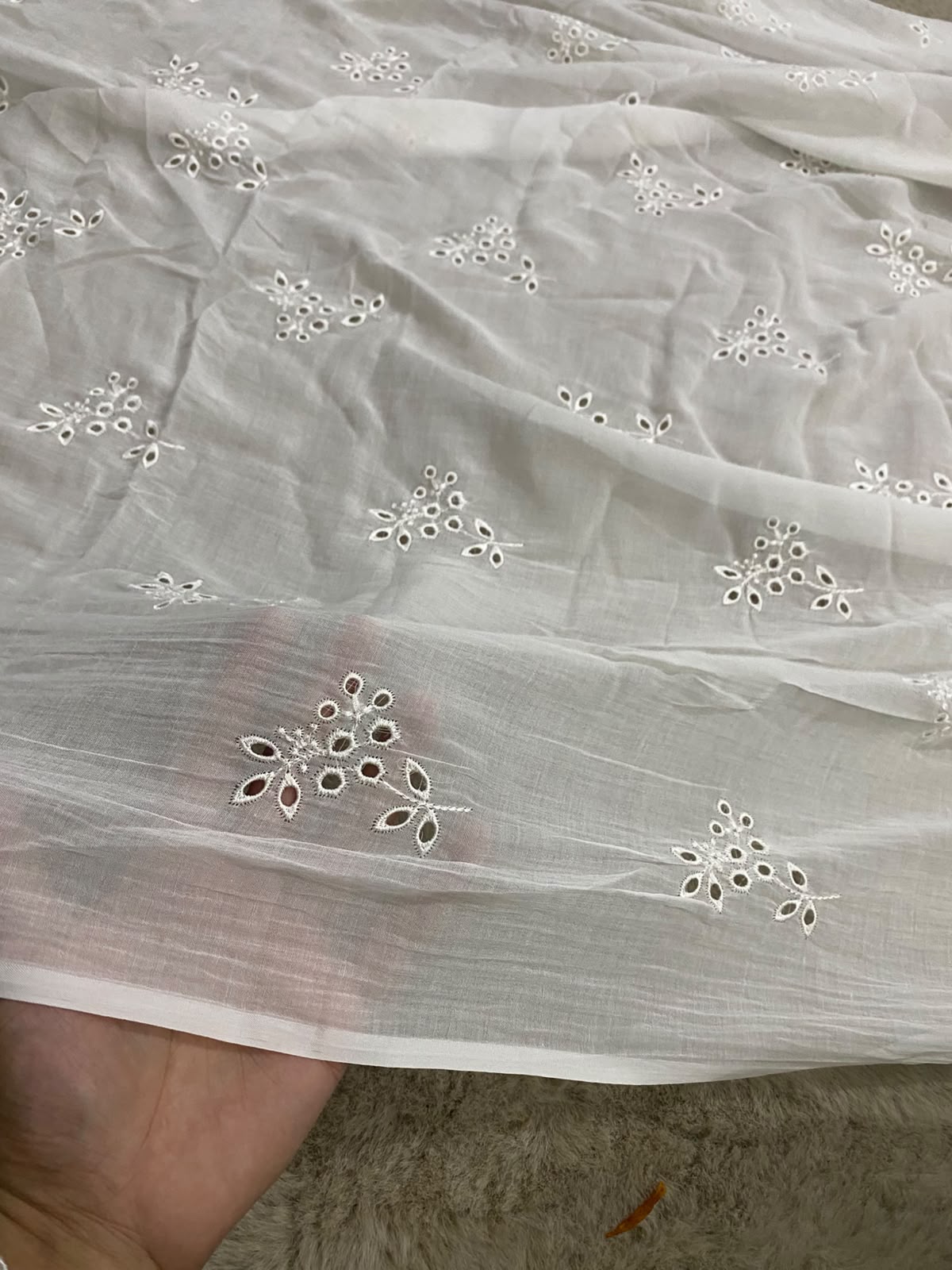 Premium Lawn Chikankari Buti Dupatta Fabric ✨