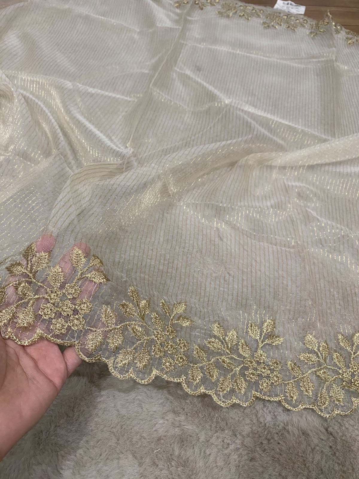 Self Knit Organza Dupatta