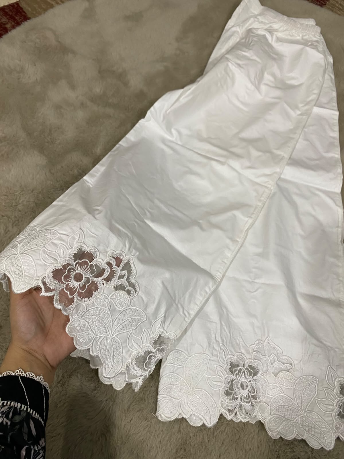 Noor Bloom Chikankari Culottes