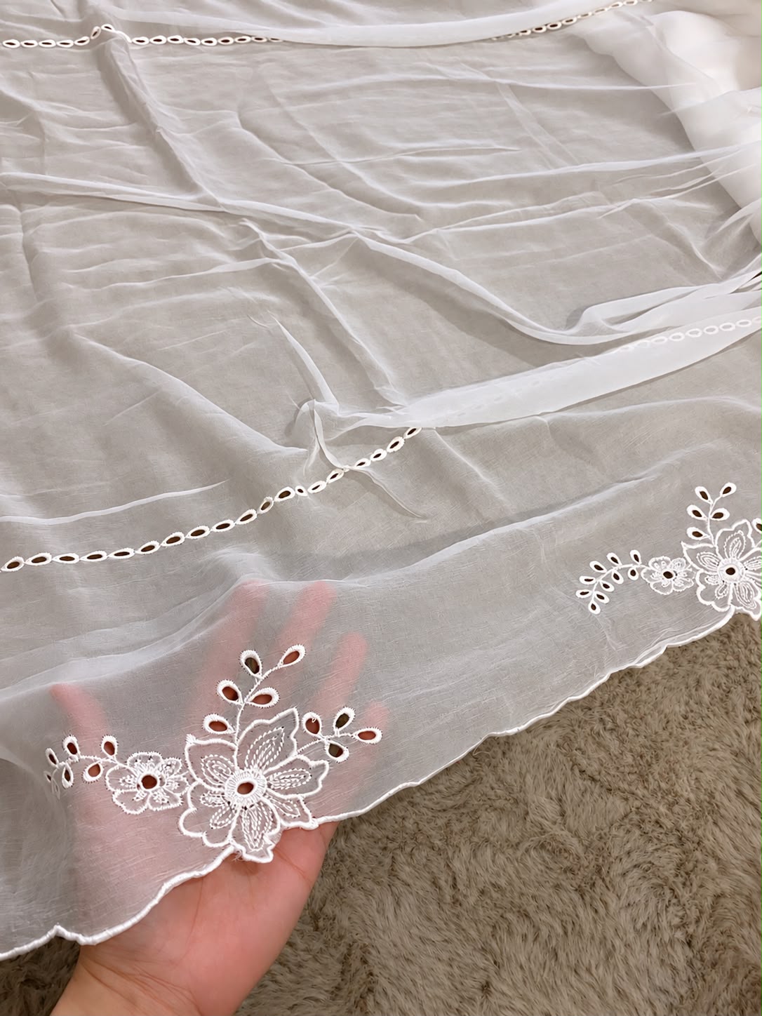 Pure Chiffon Embroidered Dupatta – | 2.75 Yards