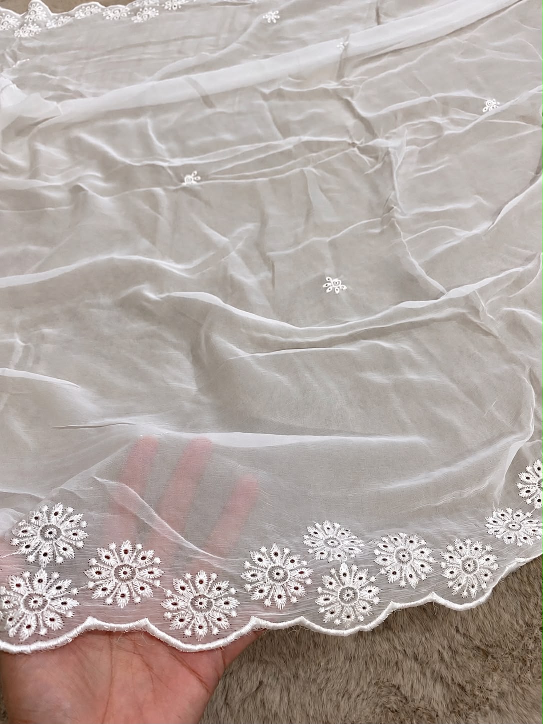 Pure Chiffon Embroidered Dupatta – | 2.75 Yards