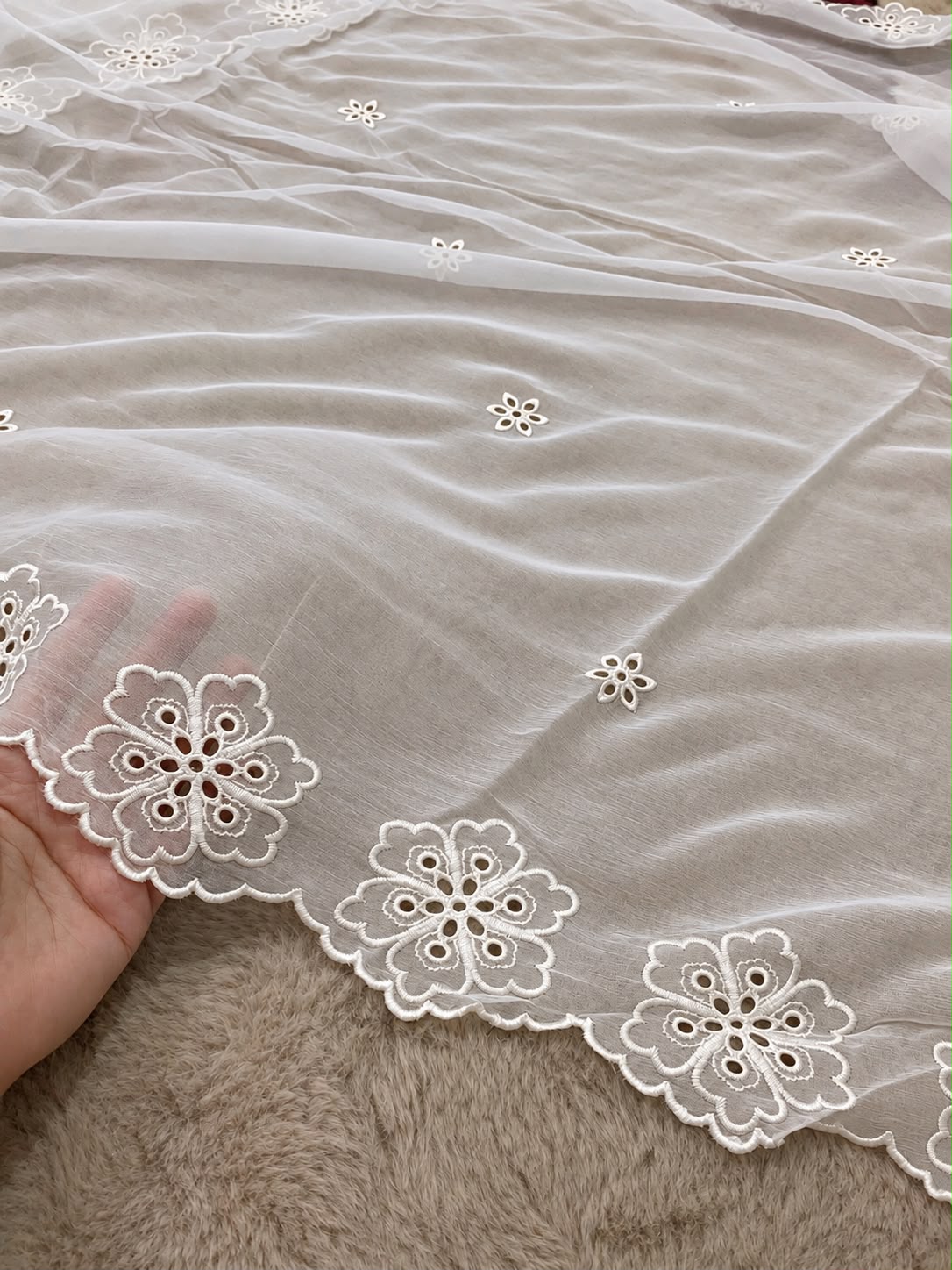 Pure Chiffon Embroidered Dupatta – | 2.75 Yards