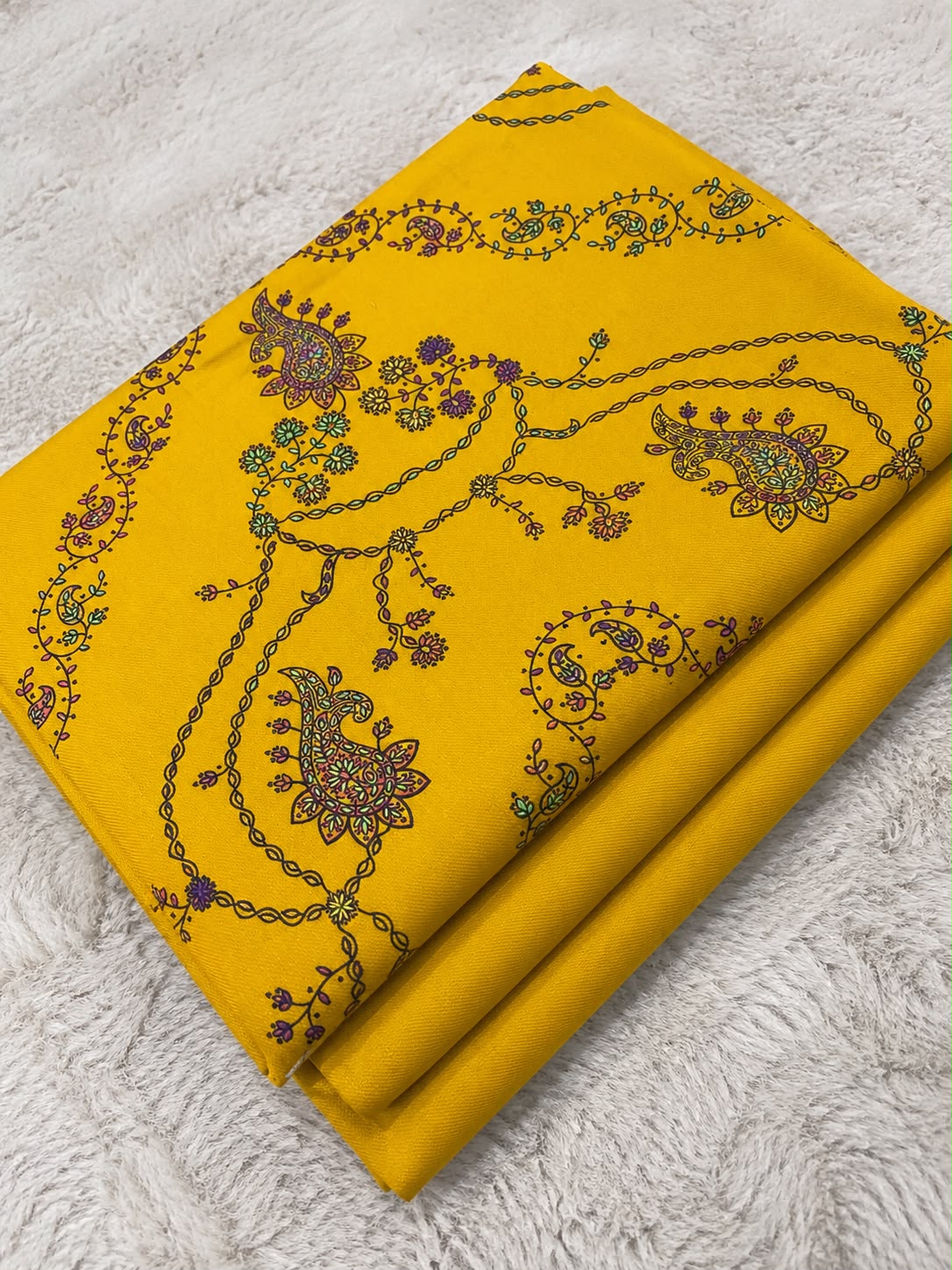 Plain Pashmina Suit with Embroidered Shawl ✨