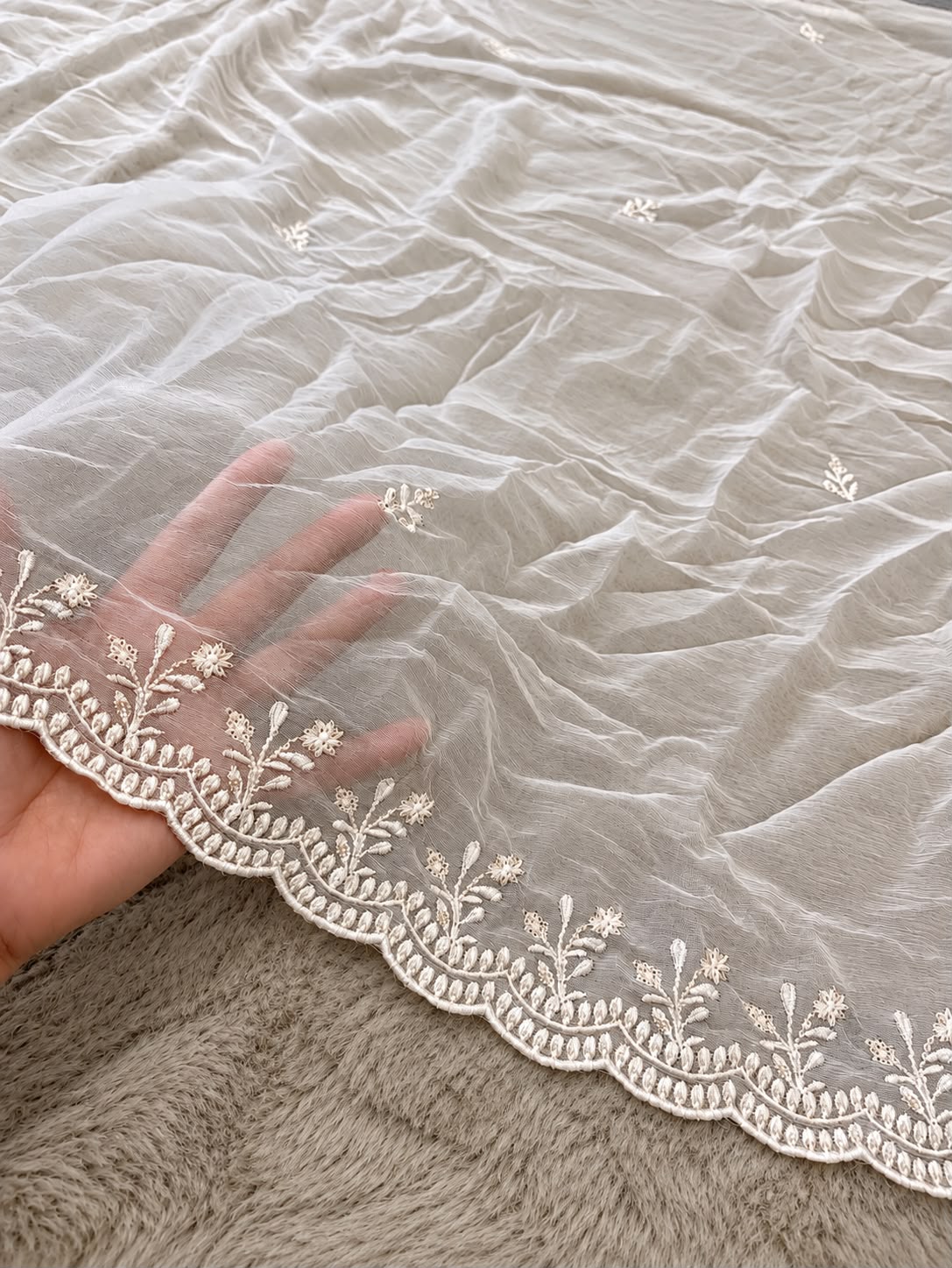 ✨ Pure Chiffon Sequins Work Dupatta ✨