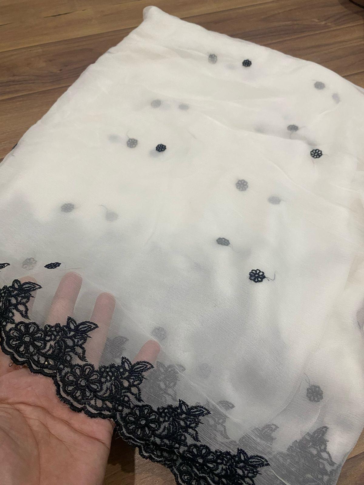 Pure Chiffon Embroidered Dupattas