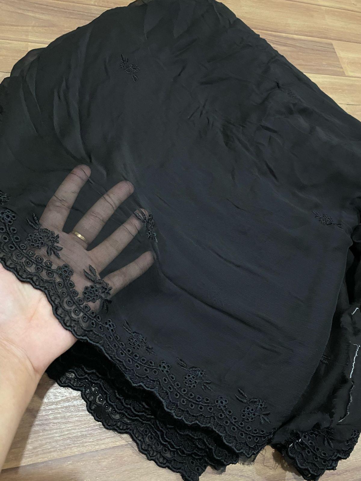 Pure Chiffon Embroidered Dupattas