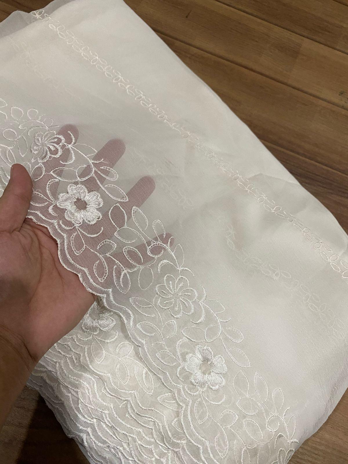 Semi pure chiffon embroidered dupattas