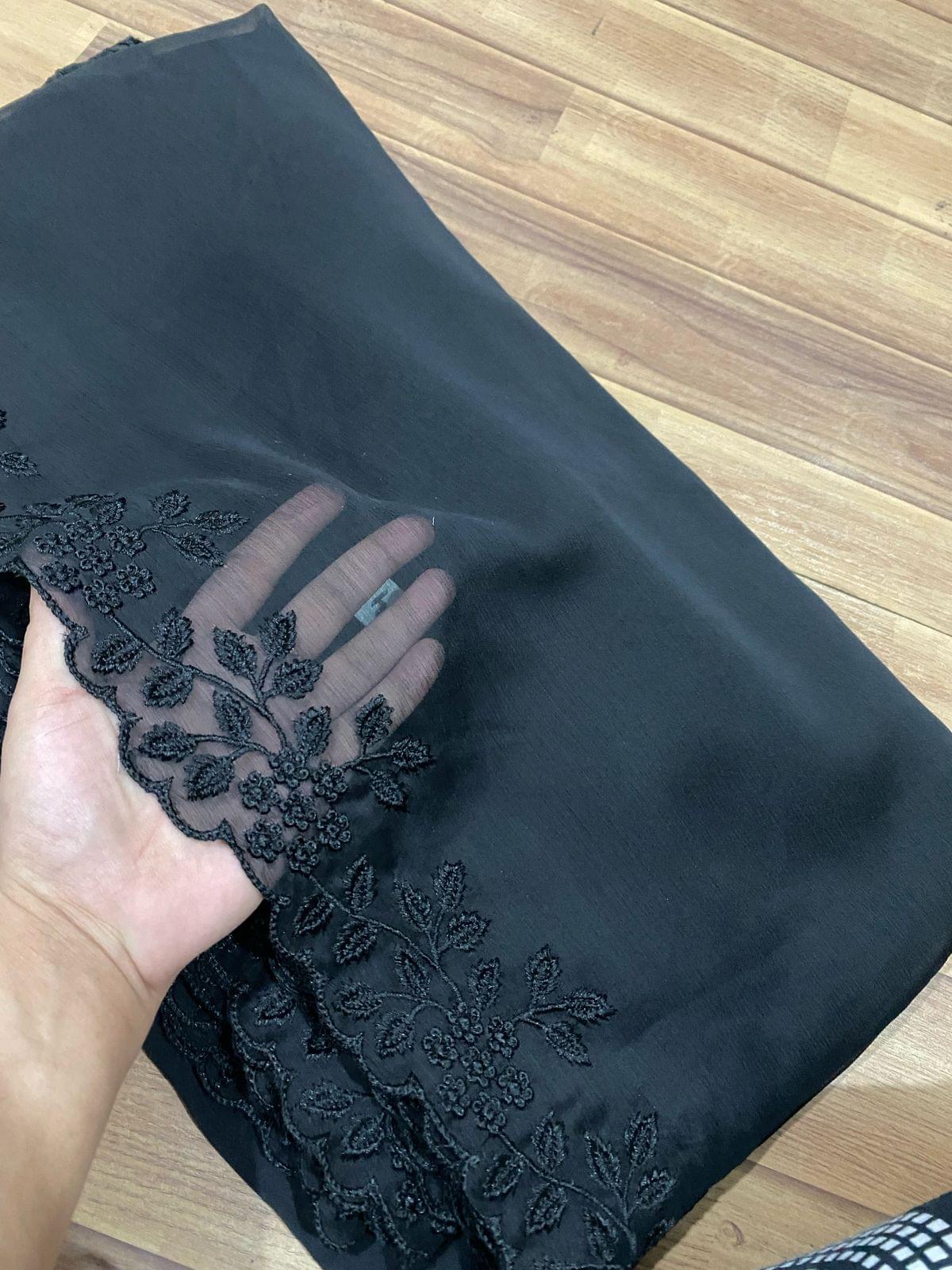 Semi pure chiffon embroidered dupattas