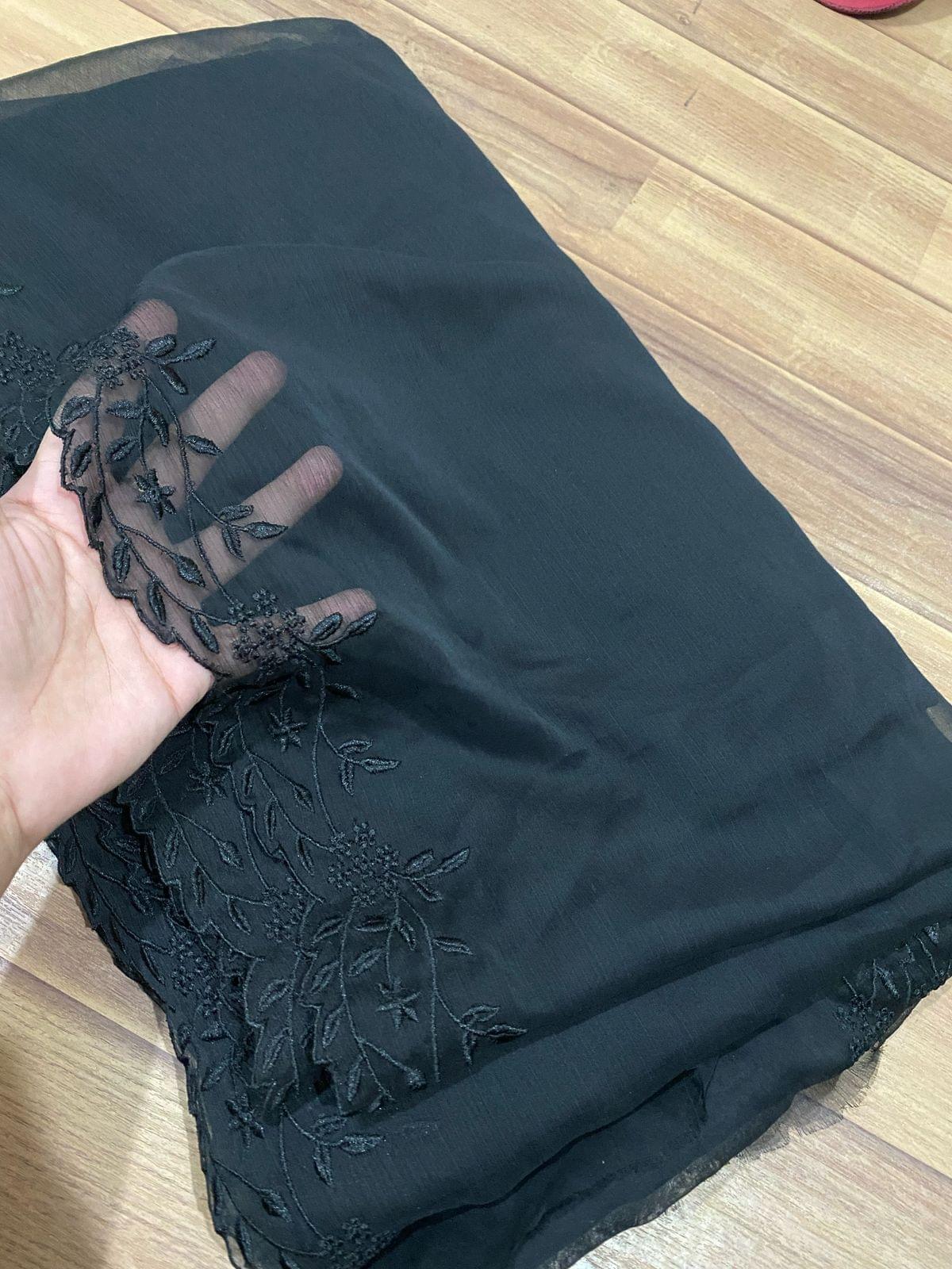 Semi pure chiffon embroidered dupattas