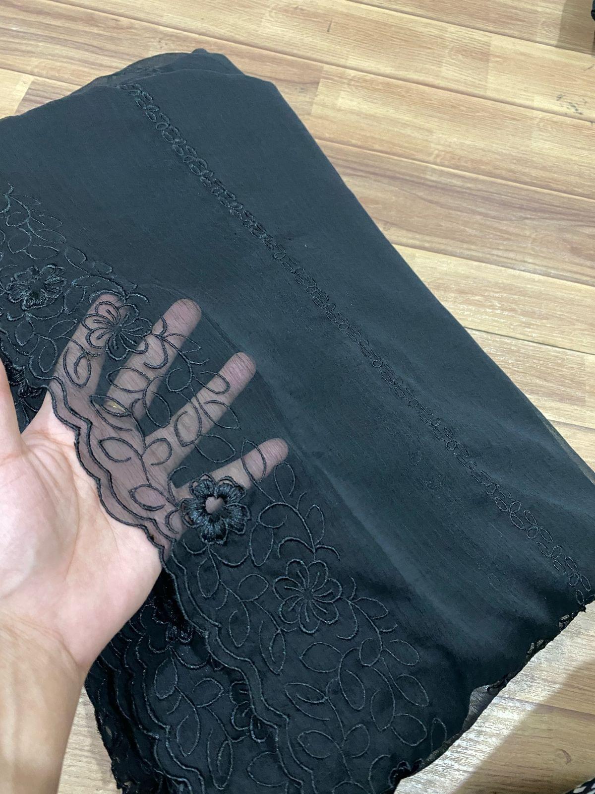 Semi pure chiffon embroidered dupattas
