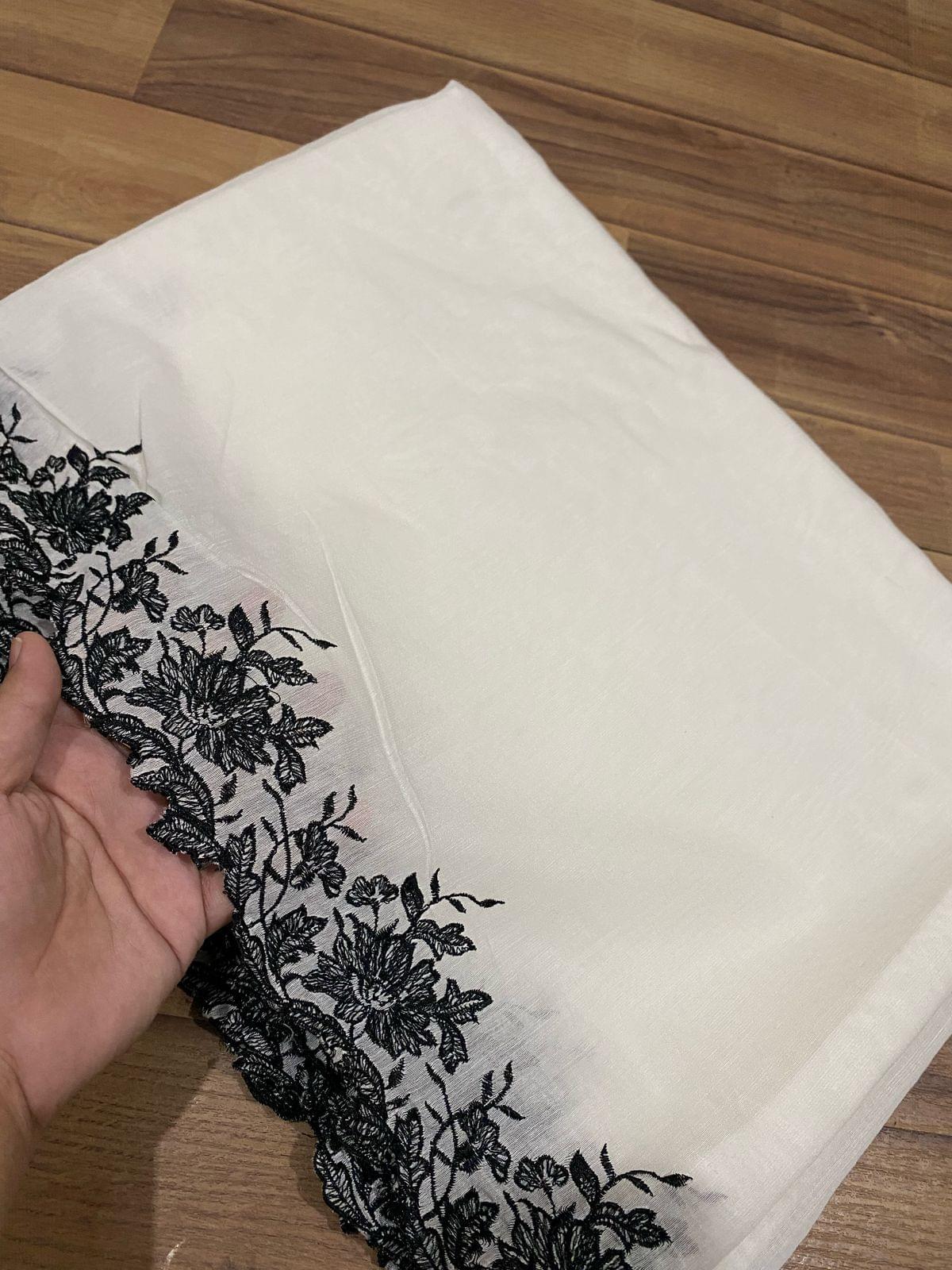 Voile lawn embroidered dupattas