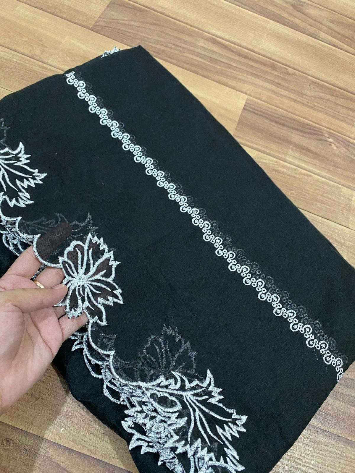 Voile lawn embroidered dupattas