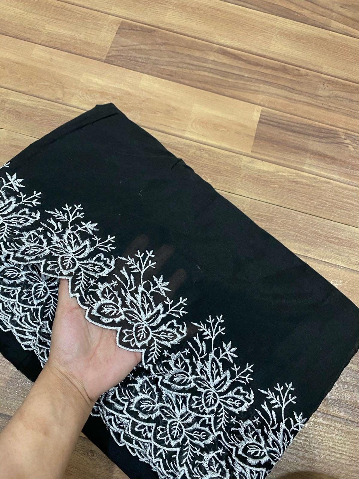 Voile lawn embroidered dupattas