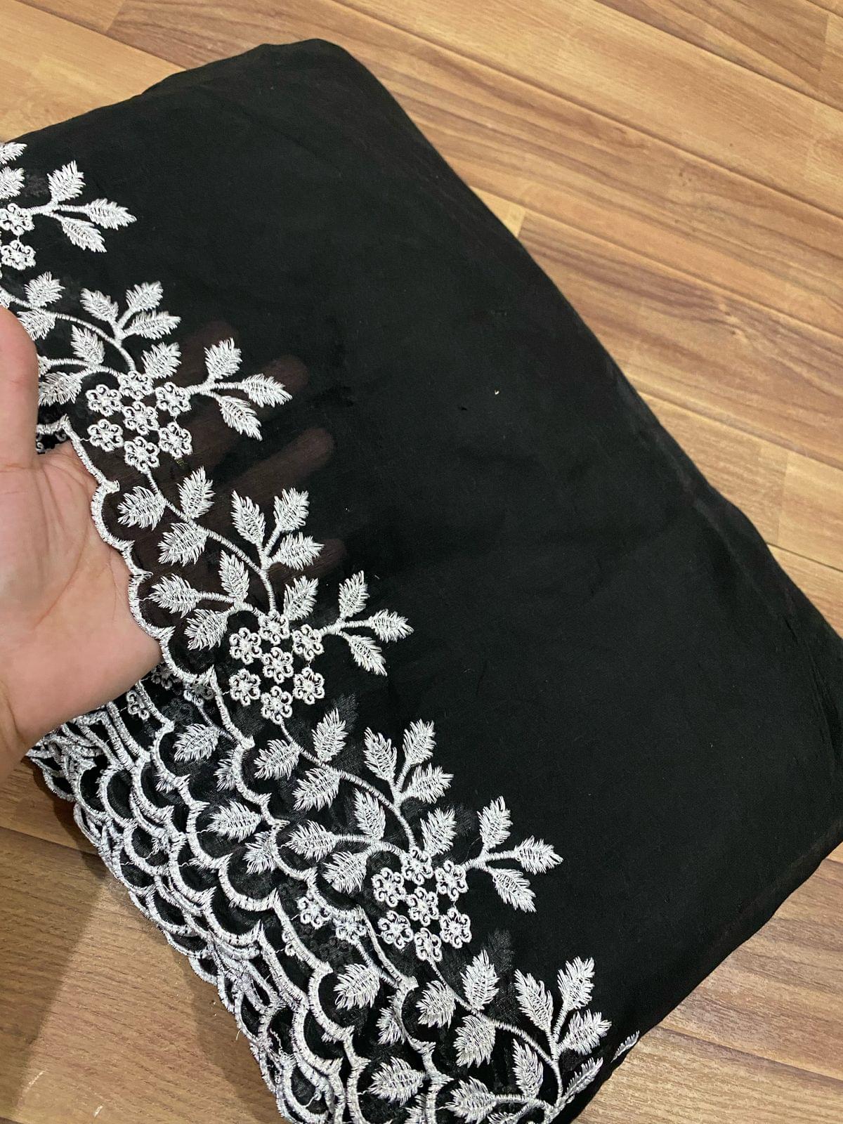 Voile lawn embroidered dupattas