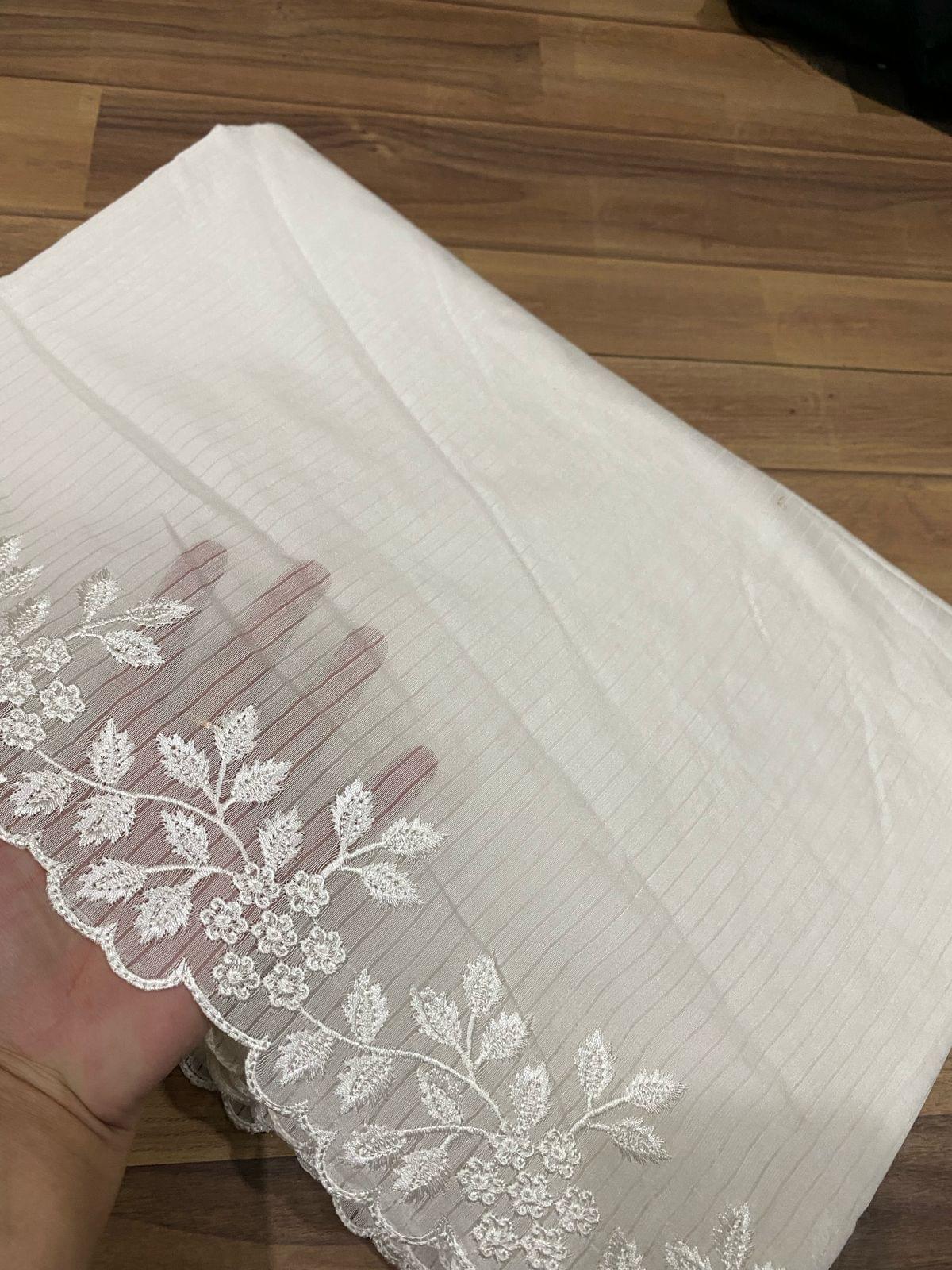 Voile lawn embroidered dupattas