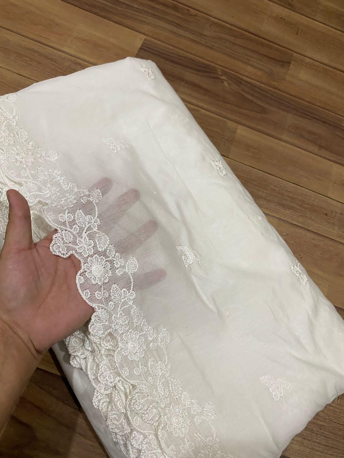 Voile lawn embroidered dupattas