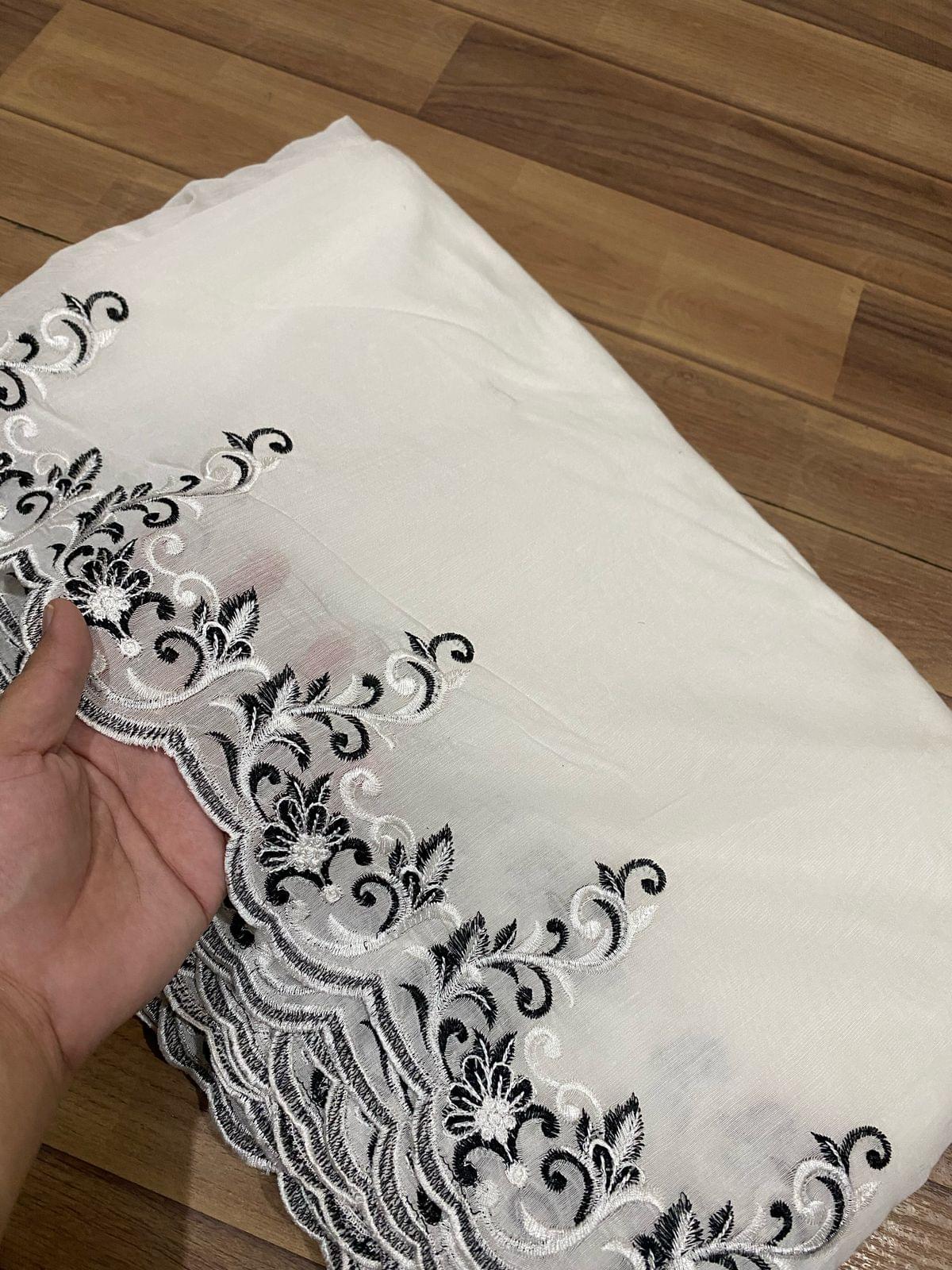 Voile lawn embroidered dupattas